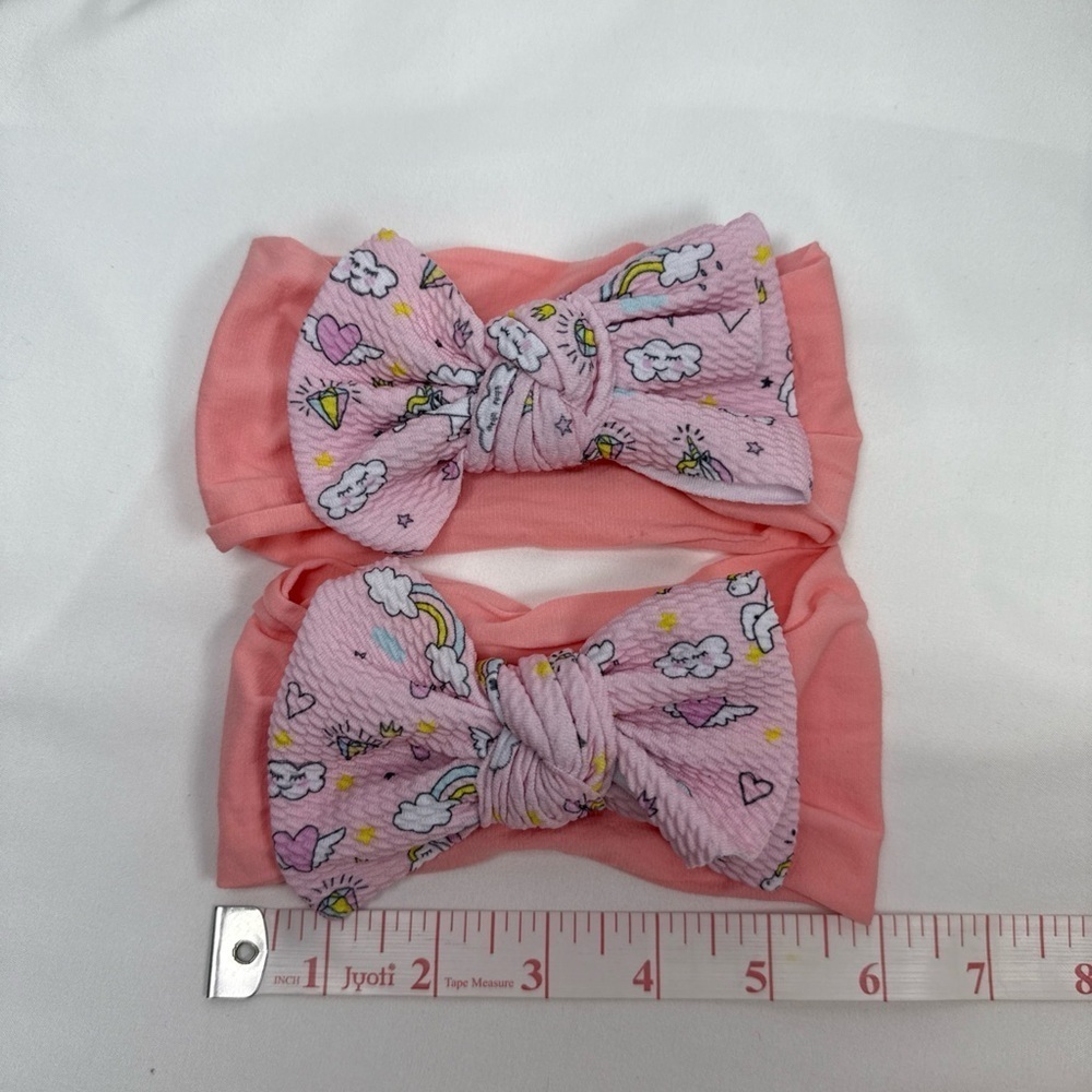 Pink Baby Headband Set with Bow